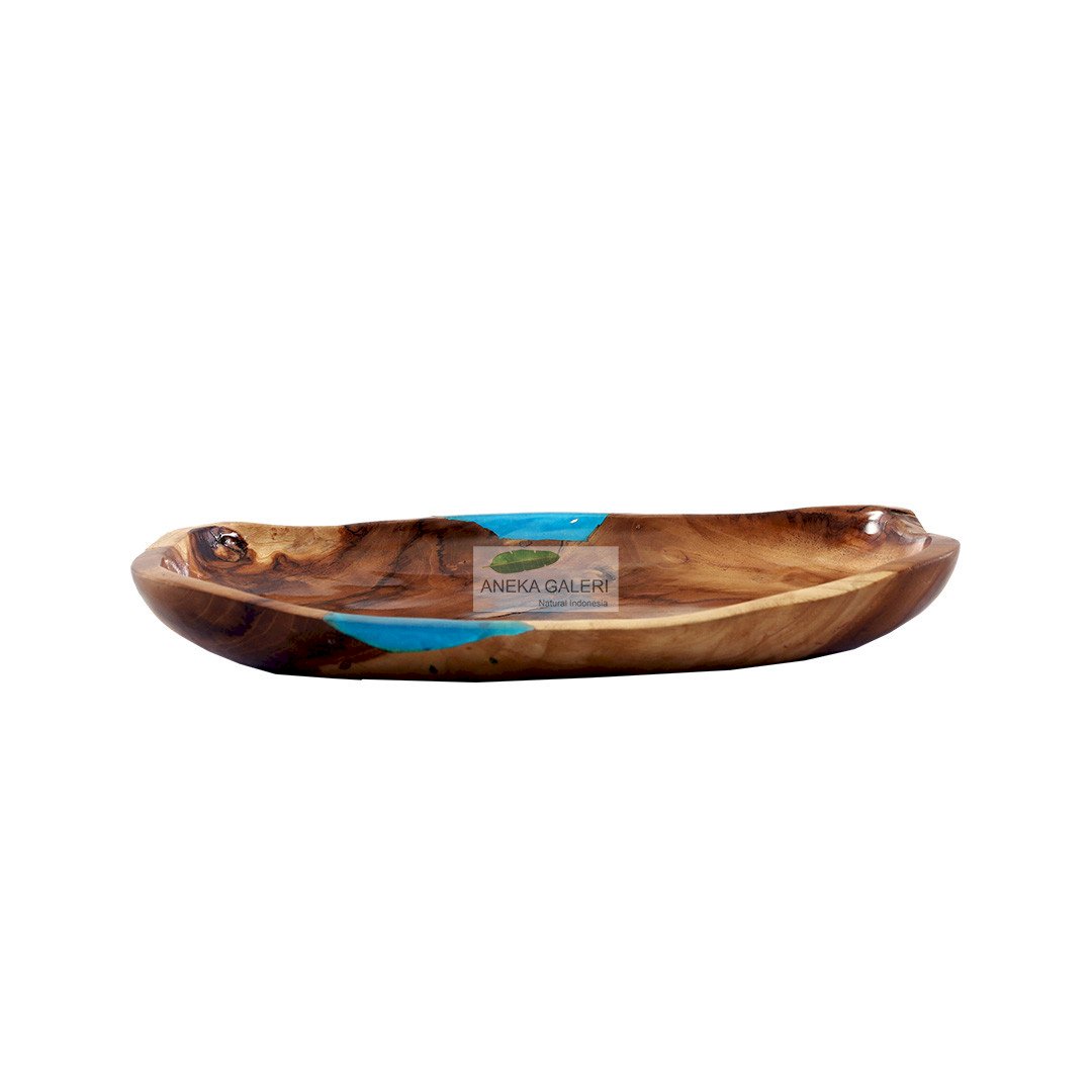 Bowl Oval With Resin