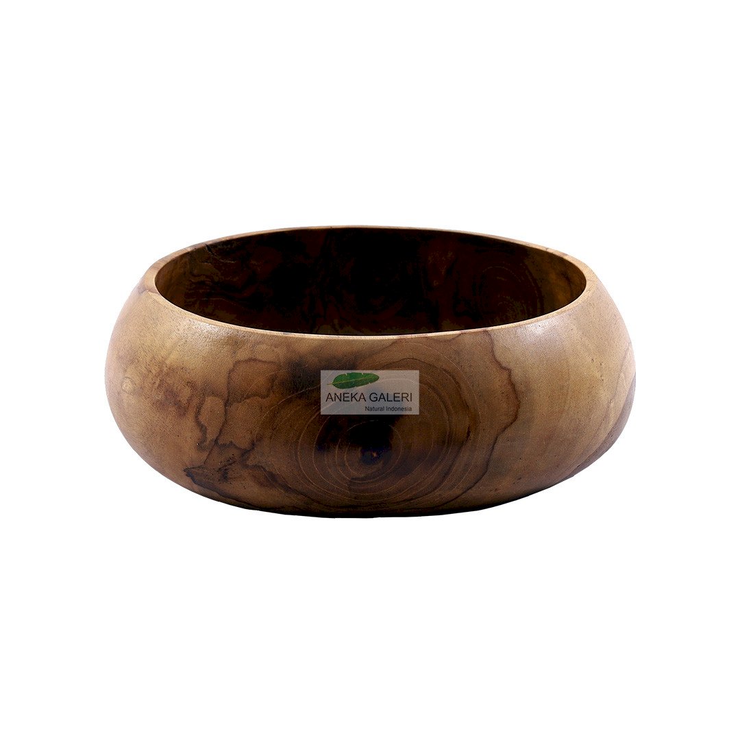 Bowl Teak Wood, Clear Water Base Semi Gloss