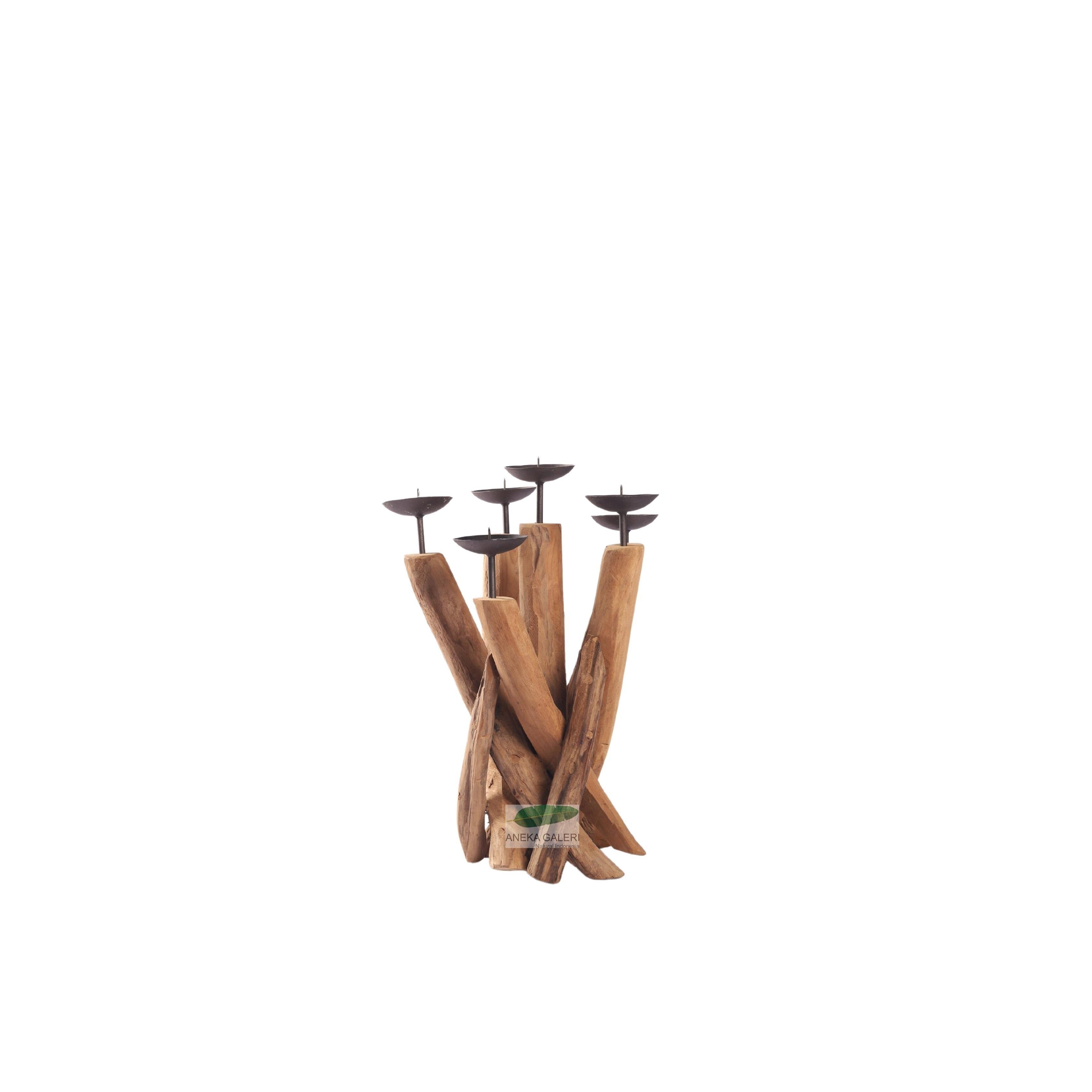 Candle holder Menyilang - 6 metal with pin 