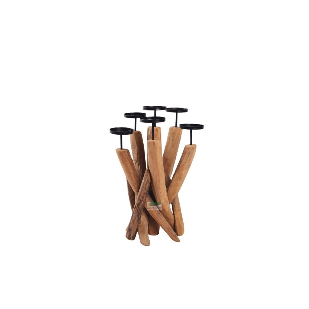 Candle holder menyilang, 6 flat metal size L, M, S 