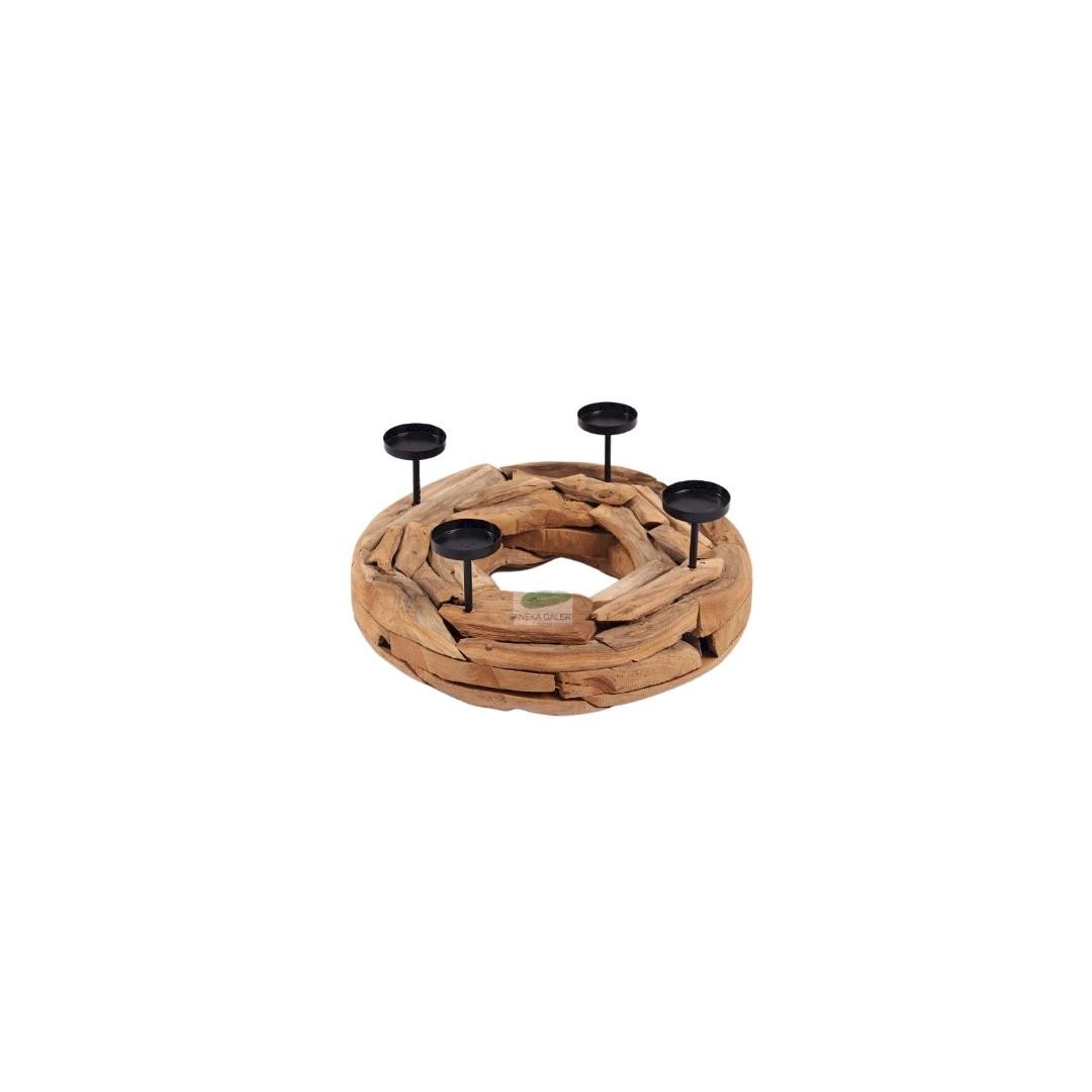 Donut Candle holder, 4 flat metal size L,M,S
