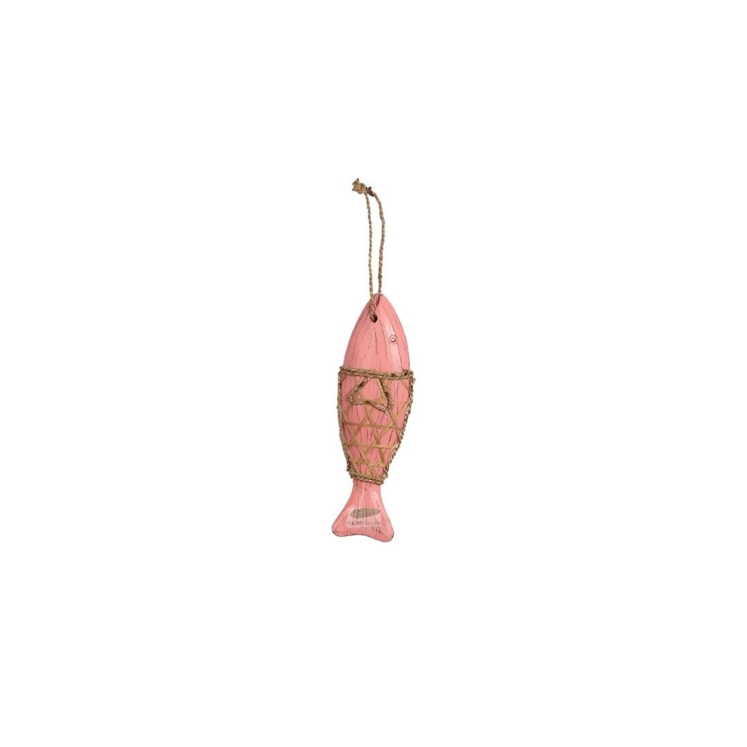 fish M, soft pink with bamboo net