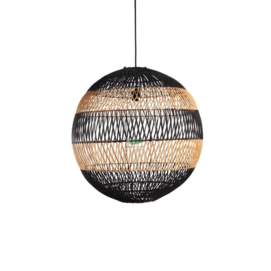 Lampshade Round black-natural dia. 60cm