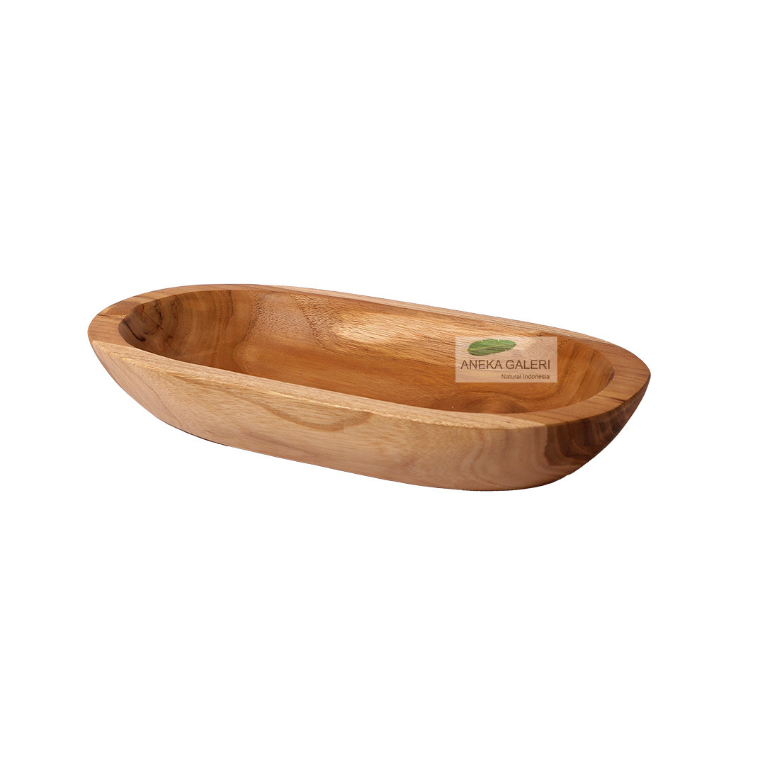 Long Oval Teak Bowl