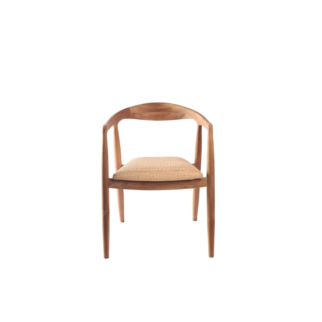 Ozzie Chair Stacking With Rattan cover on seat