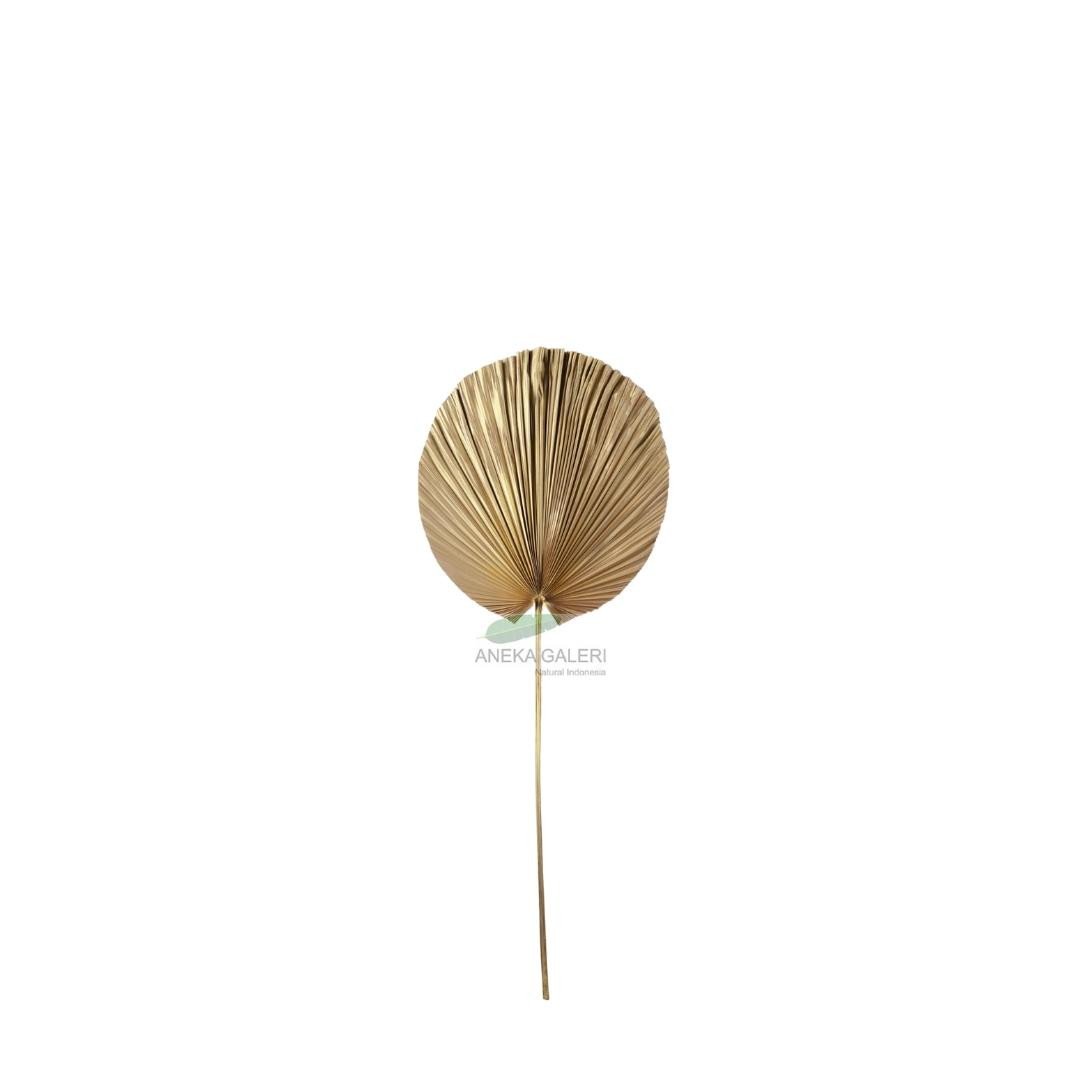 Palm leaf round L - GOLD