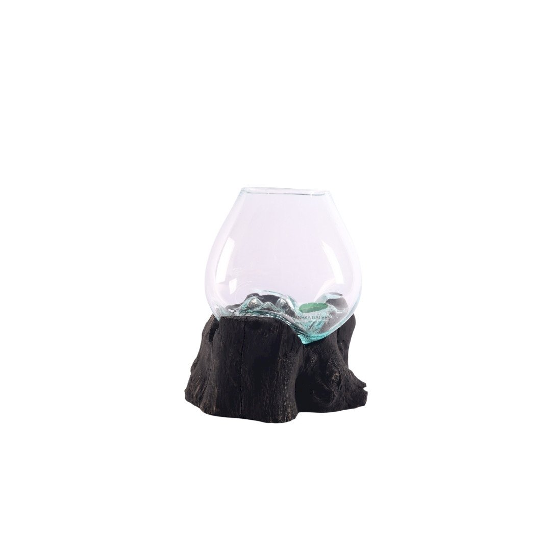 Root with glass ca. 25x20x26cm