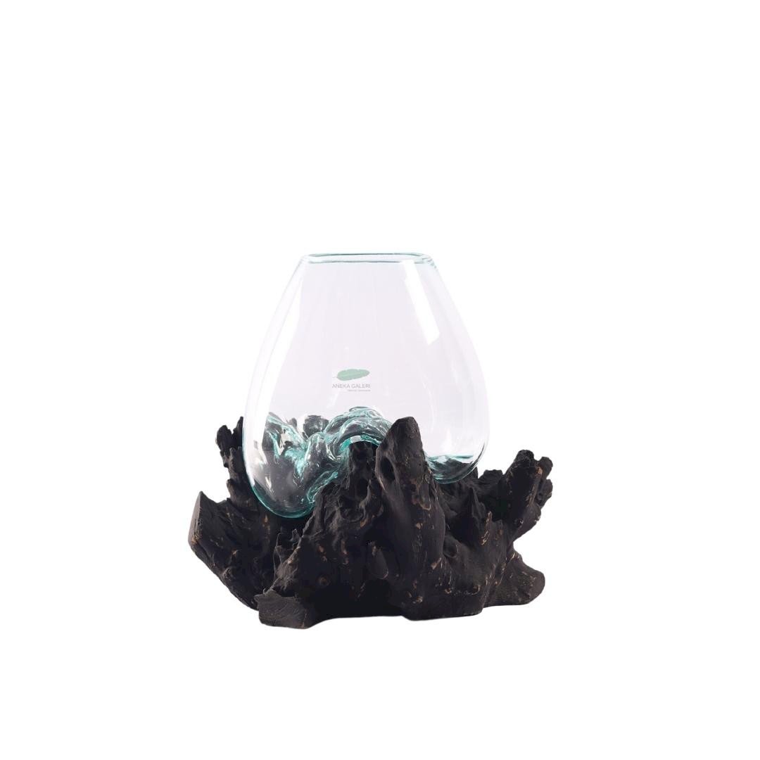 Root with glass ca. 45x40x42cm
