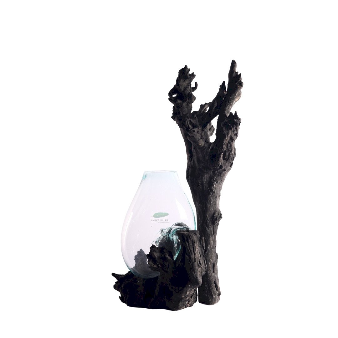 Root with glass XL ca. 60x45x92cm