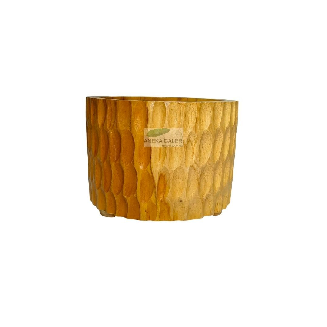 Small Croacked Teak Planter
