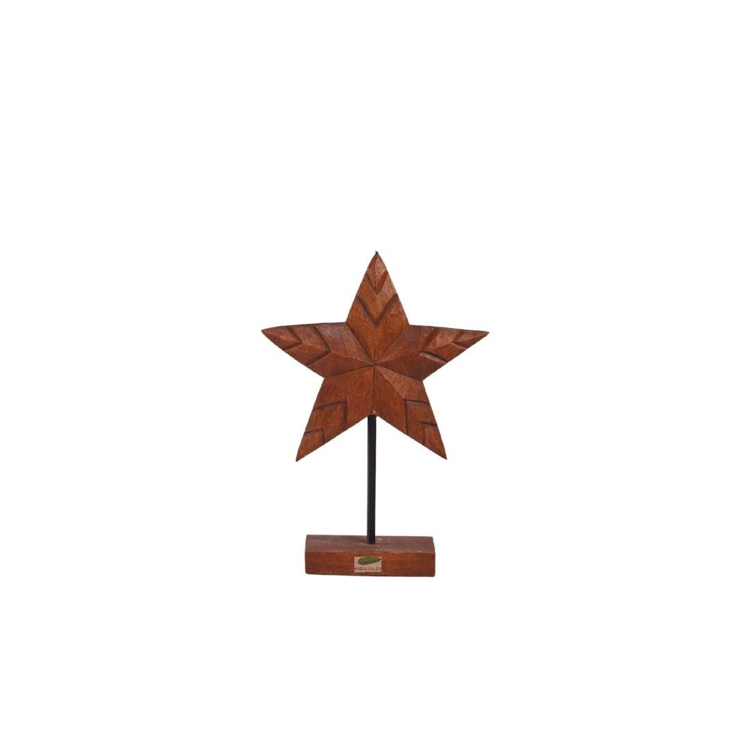 Star carving with stand h.50 cm