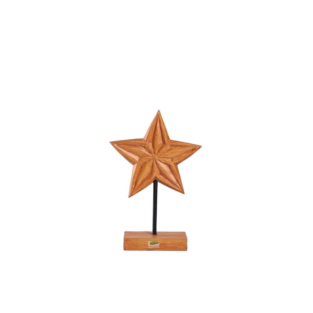 Star carving with stand h.50 cm