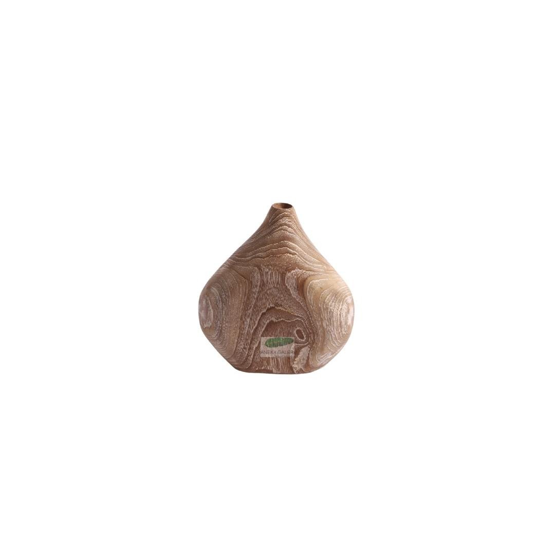 Teak Vase Segi tiga WW
