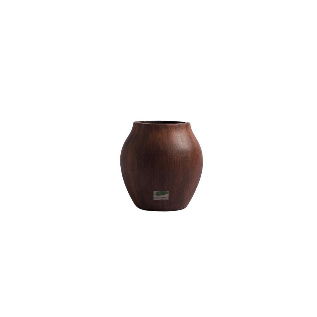 Vase TC Black and Brown Striped