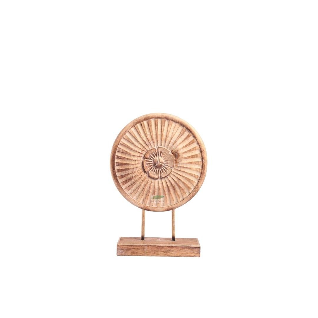 Wood ornament Bunga on stand L