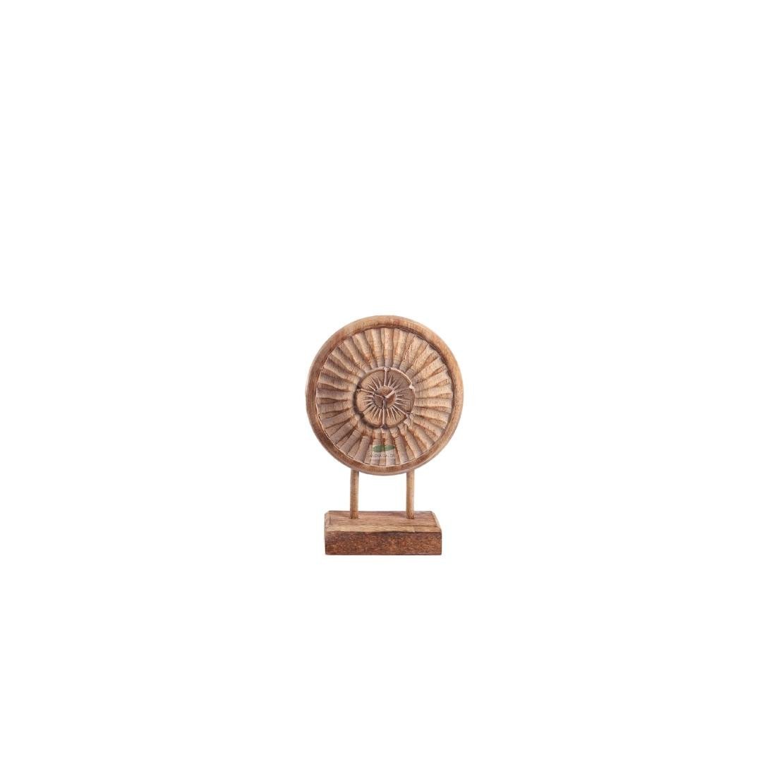 Wood ornament Bunga on stand S