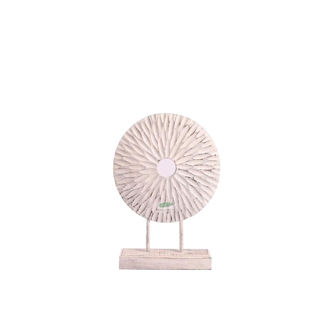 Wood ornament on stand L